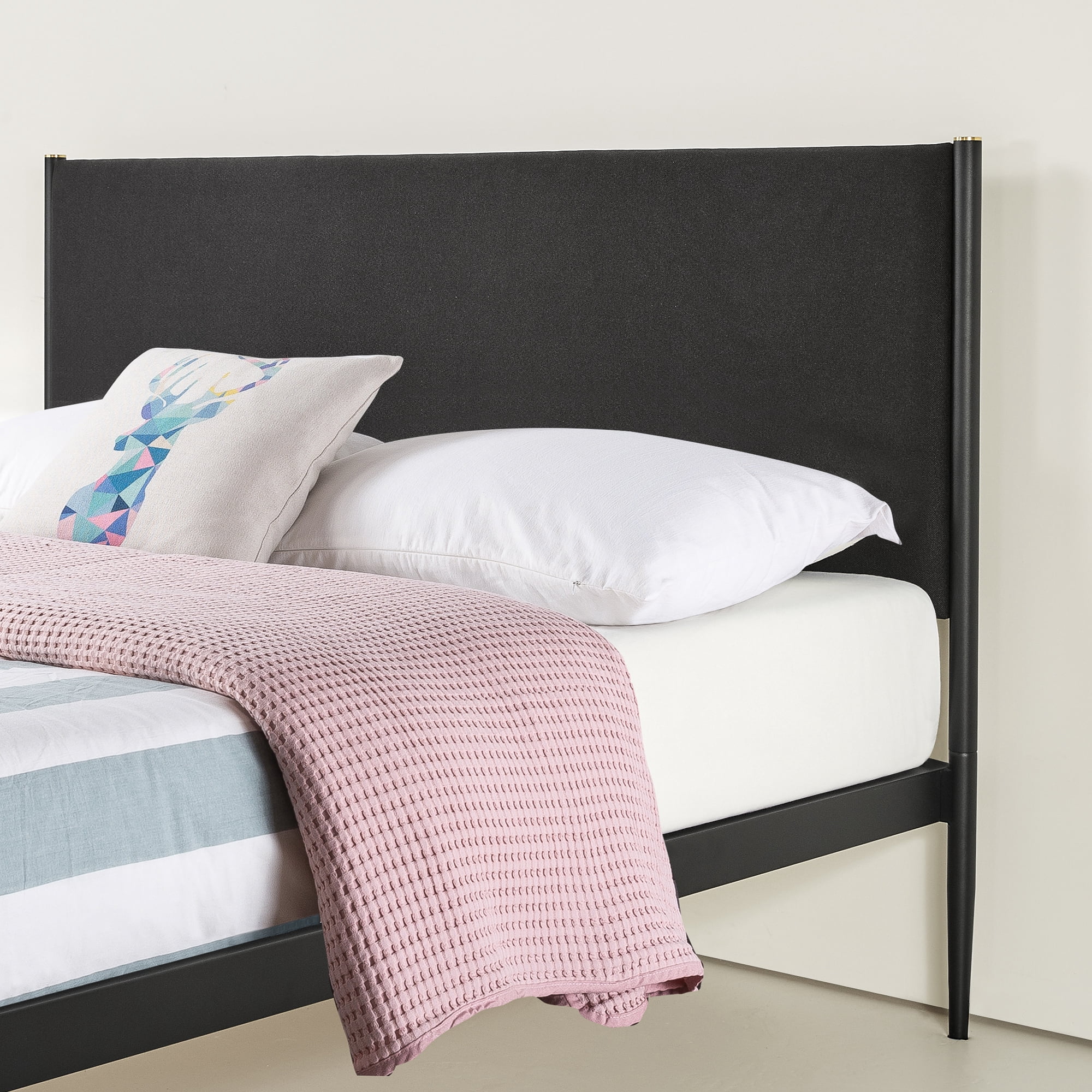 Bellamy Studios Clarrisa 40" Metal Platform Bed Frame, Full, Black