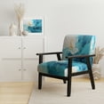 thumbnail image 2 of Designart « Azure Euphony I » Fauteuil d'Appoint Rembourré Bleu Sarcelle Azur - Fauteuil Moderne pour Chambre, 2 of 7