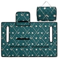 thumbnail image 4 of COEQINE Golf Cart Seat Covers with Carry Handle, Comfortable Golf Cart Seat Towel Blanket, Fits for EZGO Yamaha Club Car and Other 2-Seat Golf Carts, Teal Golf Pattern, 4 of 8
