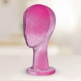 thumbnail image 6 of EHJRE Female Head Mannquin Hat Display Mannequin Head Professional Display Styling Velvet Head Dress Form for Halloween Hat Headset Rose Red, 6 of 8