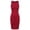 Burgundy - Crew Neck, variant on Women's Sleeveless Crew Neck Bodycon Midi Dress Charcoal Large