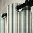 thumbnail image 3 of Ambesonne Retro Grommet Curtain, Striped Classical Old, 50" x 72", Almond Green Brown Cream, 3 of 6