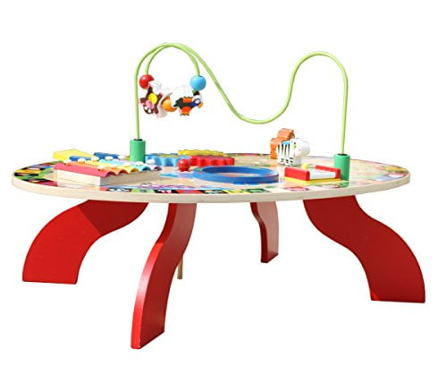 kids wooden activity table