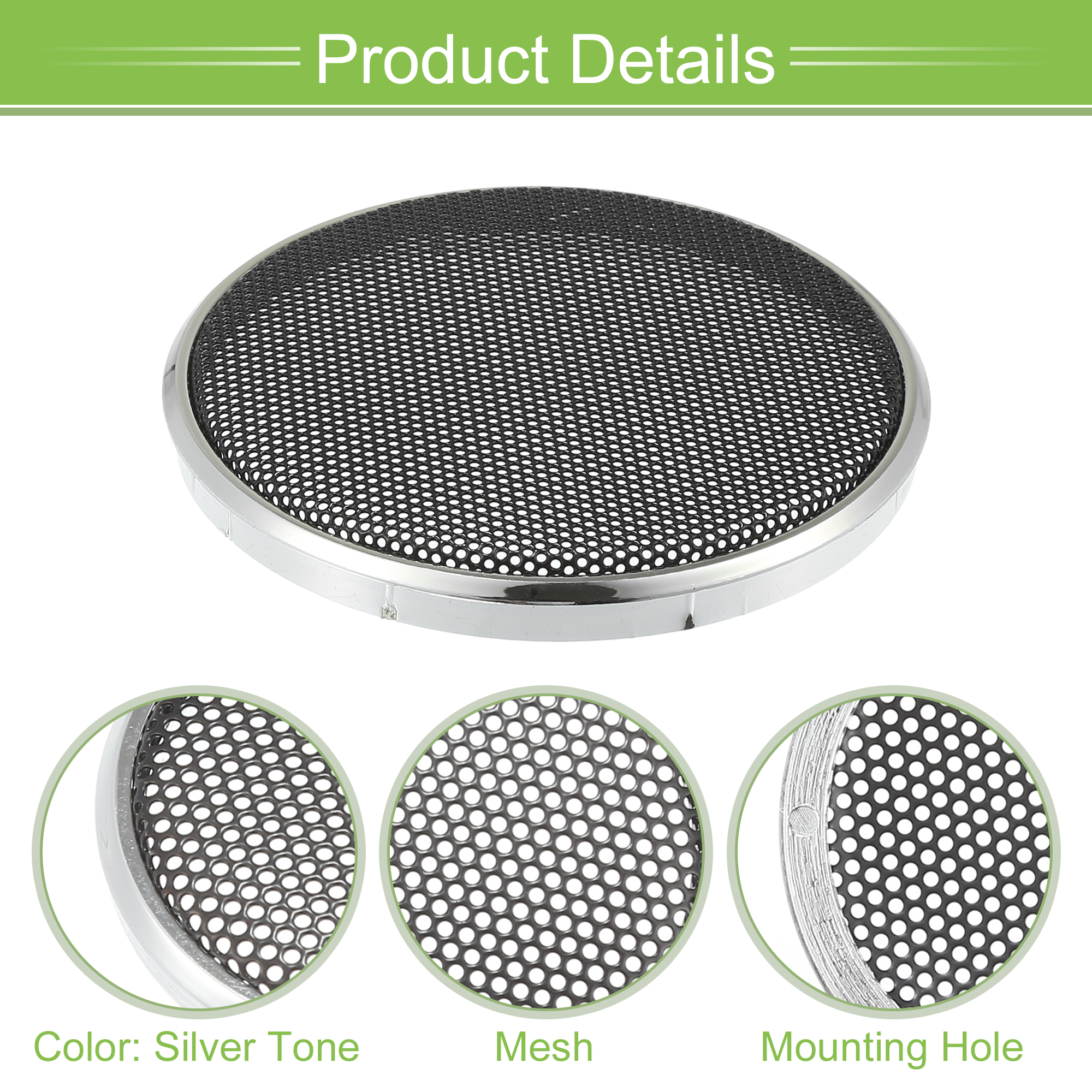 Unique Bargains 2 Inch Car Speaker Grills Cover Iron Plating Mesh Protector Case