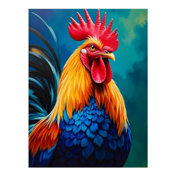Diamond Art Kits for Adults - 5d Majestic Rooster Portrait Art Diamond Painting for Adults, Diamond Art for Adults Beginners, Diamond Painting Kits for Adults for Home Wall Decor