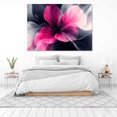 thumbnail image 3 of Mudket Framed, Canvas Wall Art, Ready to Hang, Gradient Pink Floral Wall Art, Modern Abstract Flower Wall Decor, Floral Prints for Bedroom Living Room Luxury Office Decor - 12"L x 8"W, 3 of 10