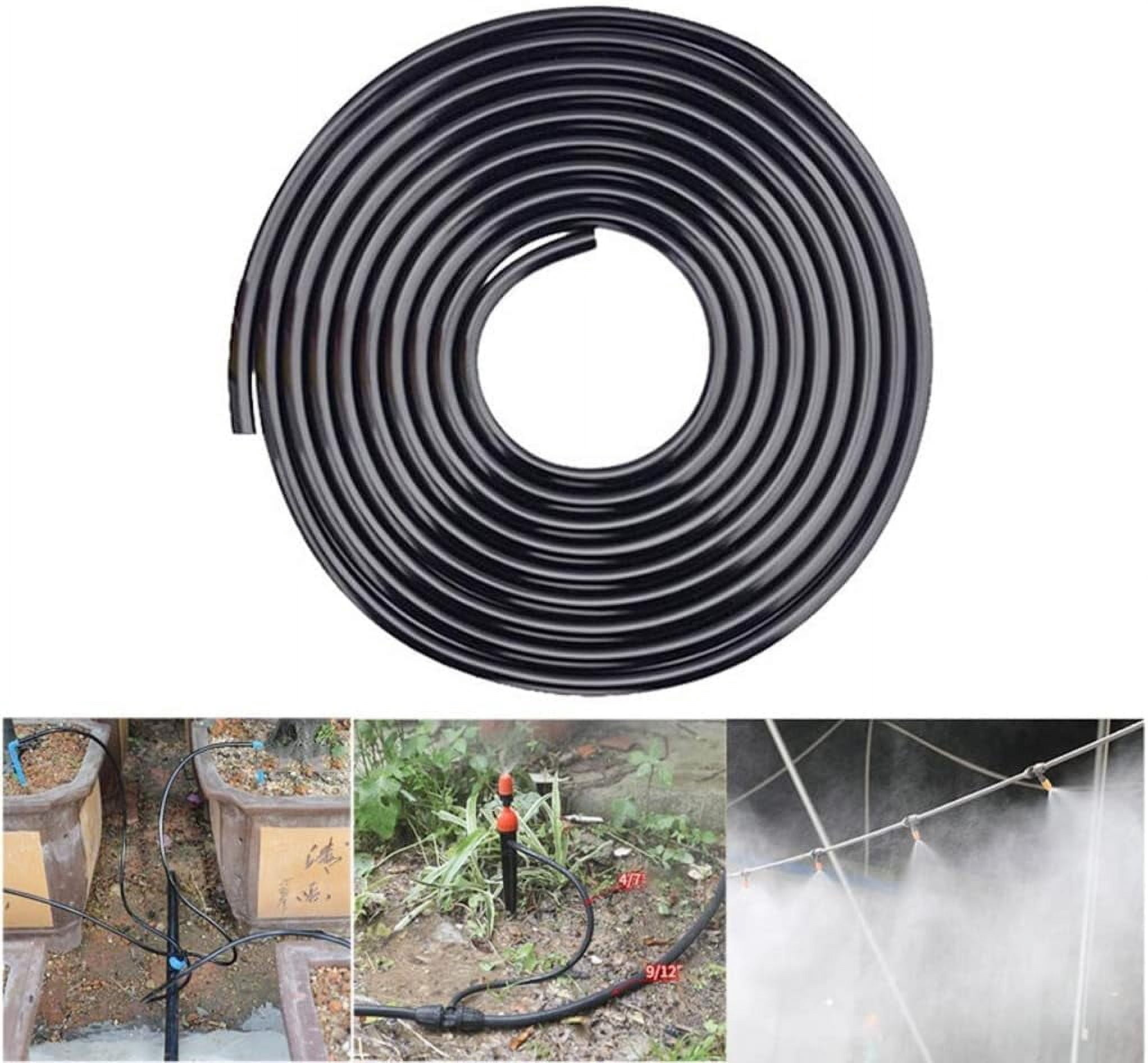 Watering Hose 4/7 Mm Tube Garden Drip Pipe, PVC Hose Water Irrigation System Watering Systems Veg Tool Greenhouses (Size : 10m 32.8ft)