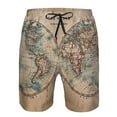 thumbnail image 4 of Kll The World Is Hemisphere Men'S Casual Summer Beach Shorts Hawaiian Shorts With Pockets-3x-Large, 4 of 9