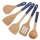 thumbnail image 1 of Juego de 5 utensilios de cocina, pala de madera antideslizante con mango largo, cuchara, espátula para freír, juego de cinco piezas., 1 of 7