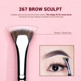 Jessup Professional Eyebrow Makeup Brush Set,Precision Define Sculpt, Flat Angled Spoolie