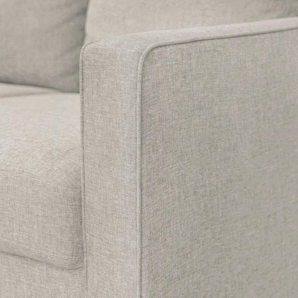 Furinno Bayonne Modern Upholstered Loveseat, Fog