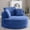 53" Corduroy Blue, variant on Vanress 53'' Oversized Round Chaise Lounge Chair Indoor,Upholstered Corduroy Deep Seat Cloud Circle Sofa Chair,Modern Fluffy Comfy Floor Reading Armchair for Living Room,Bedroom,No Assembly,Green