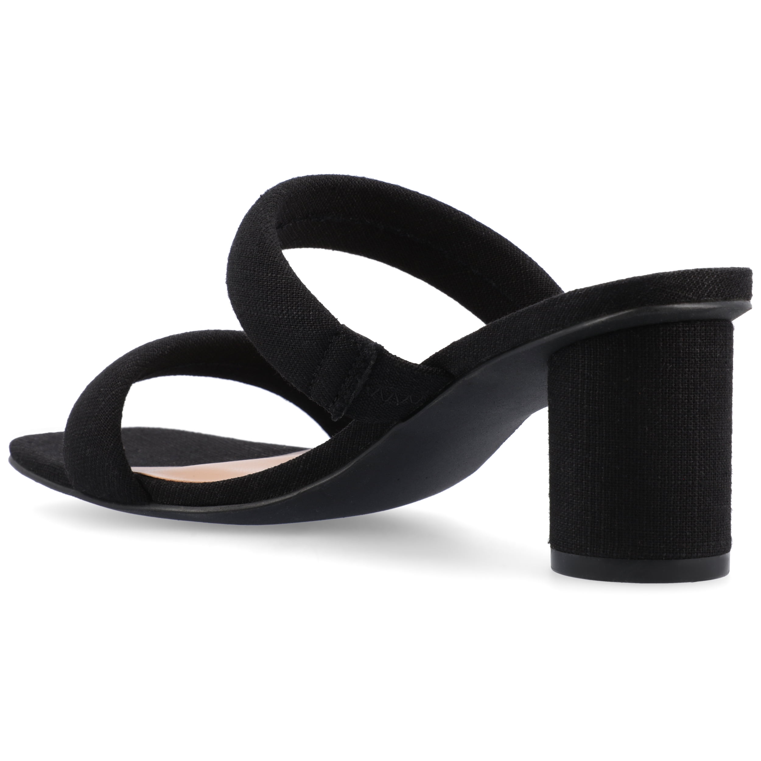 Journee Womens Aniko Double Strap Slip On Dress Sandals