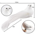 thumbnail image 2 of Paquete de 12 pájaros cardinales de Navidad, pájaro de espuma de simulación Artificial, pájaros blancos con Clip, adorno para árbol de Navidad, decoración artesanal DIY Ofspeizc WMZL-2260, 2 of 7