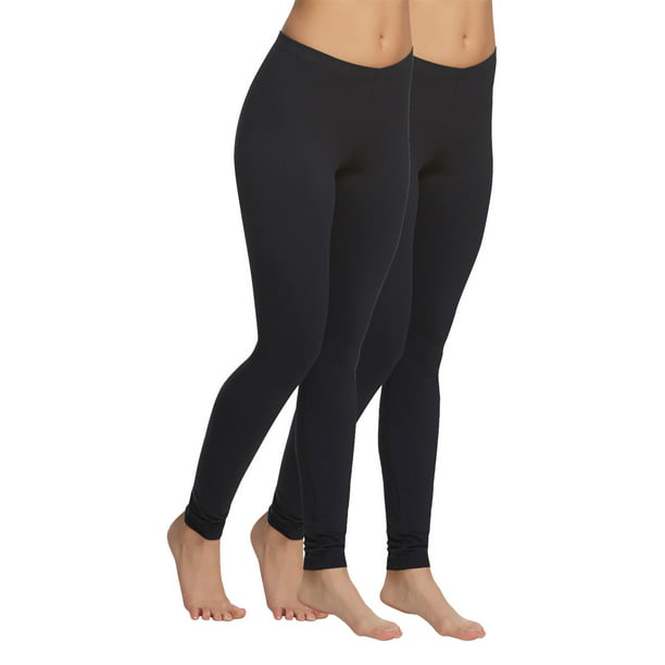 Felina Velvety Super Soft Lightweight Leggings For Women - Yoga Pants ( 2-Pack) (Black, Medium) - Walmart.com