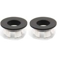thumbnail image 1 of HAHDAXIA Garniture de Bassin d'Évier Couvercle de Trop-Plein Insert en Laiton dans Trou Capuchons Ronds Noir Mat 2 Pcs, 1 of 7