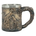 thumbnail image 3 of Ebros Giraffe And Calf Family Coffee Mug Textured With Rustic Tree Bark Design, 3 of 6