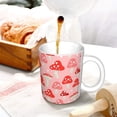thumbnail image 3 of Yiaed Cute Mushroom1 Print Ceramics Coffee,Large Handle Design,Extra Large Tea and Coffee Cup for Office and Home Mugs, 3 of 6