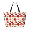 thumbnail image 2 of Balery Fresh Red Tomato Beach Travel Bag - Water-Resistant, Large Capacity Lightweight Tote with 7 Pockets for Women and Men - Perfect for Beach, Pool, Gym, and Travel, 2 of 7