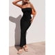 thumbnail image 5 of Vestido largo ajustado de canalé sin tirantes PRETTYGARDEN negro talla M, 5 of 6