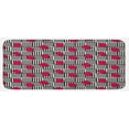 thumbnail image 1 of Teen Room Kitchen Mat, Abstract Geometric Minimalist Lines and Square Cubes Print, Plush Decorative Kitchen Mat with Non Slip Backing, 47" X 19", Magenta Black and White, by Ambesonne, 1 of 1