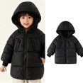 thumbnail image 2 of Winter Ready Middle Length Coat For Boys And Girls Breathable Cotton Filled Insulation Flexible Movement Comfort Navy blue 90cm, 2 of 5