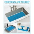 thumbnail image 3 of Bligli 15.7x11.8inch Kitchen Sink Mat, PVC Eco-Friendly Bottom Protector with Fast Drain & Anti-Slip, Blue, 3 of 6