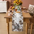 thumbnail image 2 of Grey Rabbits Table Runner - 48 Inch Long Pine Cones Brown Plants Farmhouse Wooden Cotton and Linen Blended Dress Scarves Farmhouse Table Runner for Kitchen Dining, Coffee Table, 13" x 48", 2 of 8