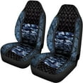 thumbnail image 6 of KUIFORTI Camo Blue Car Seat Covers 4 Pcs, Front Seats and Rear Bench Cover Cushion Auto Seat Cover Protector Automotive Interior Protection Fits most Cars, SUVs, and Trucks, 6 of 7