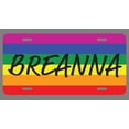 thumbnail image 1 of Breanna Name Pride Flag Style License Plate Tag Vanity Novelty Metal | UV Printed Metal | 6-Inches By 12-Inches | Car Truck RV Trailer Wall Shop Man Cave | NP1929, 1 of 1