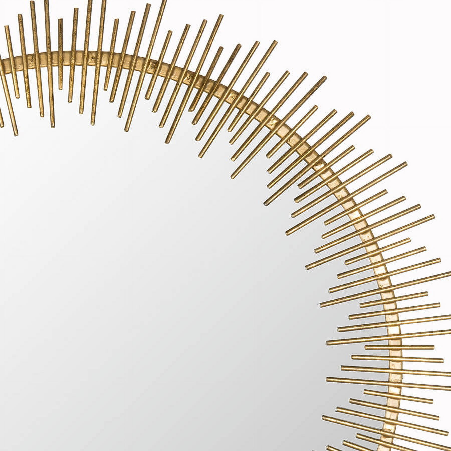 SAFAVIEH 25" Round Sunray Circle Mirror, Antique Gold