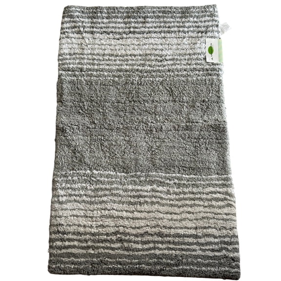 GRADATION Bathroom Rug,100% Cotton, gray, 21''X34'', wash care