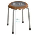 thumbnail image 2 of ECR4Kids Daisy Stackable Stool with Glides Seating Set, Flexible Seating, Chocolate, 8-Piece, 2 of 9