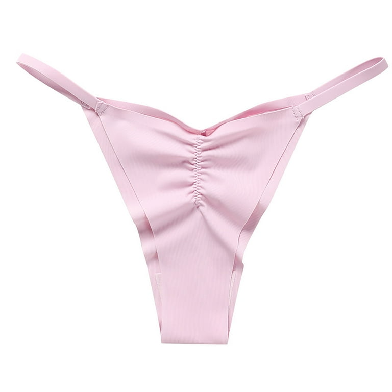 Lopecy-Sta Women's Sexy Lingerie Solid Color Seamless Briefs Panties Thong  Underwear Deals Clearance Womens Underwear Period Underwear for Women Pink