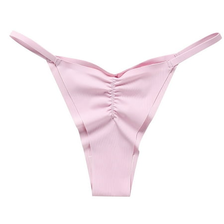 High Waisted Underwear for Women Seamless Panties  Women s Summer Seamless Yoga Silk Sports Quick-drying Elastic Women s Briefs