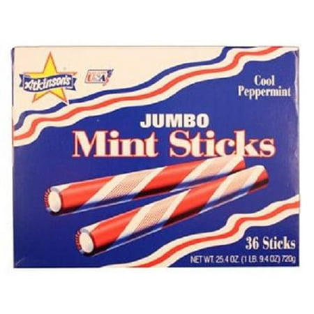 Product Of Atkinsons, Jumbo Mint Sticks Cool Peppermint, Count 36 - Sugar Candy / Grab Varieties &