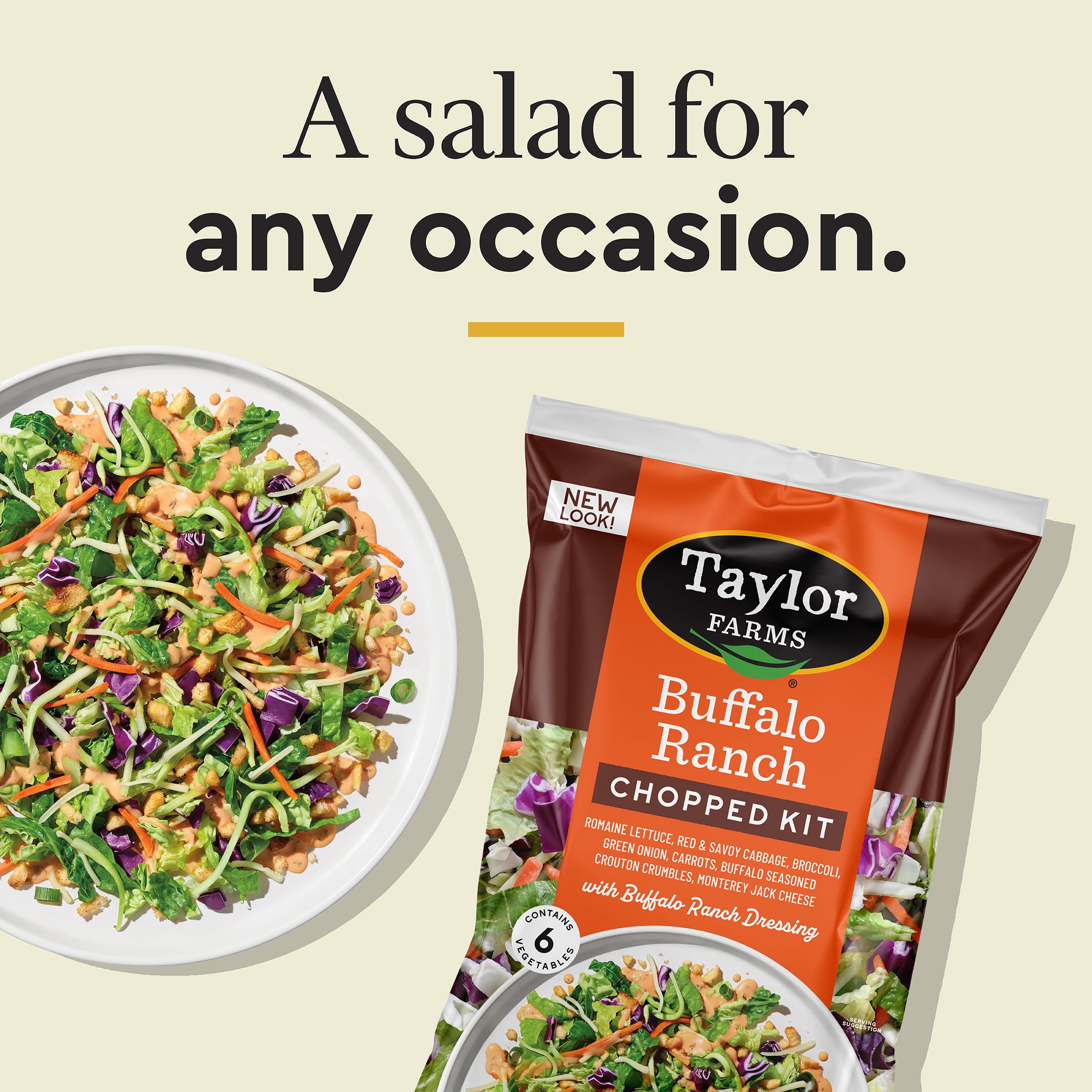 Taylor Farms Buffalo Ranch Chopped Salad Kit, 13.5 oz, Fresh