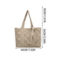 thumbnail image 3 of YiJuHui Quilted Down Shoulder Bag for Women, Large Capacity Tote Bag, Lightweight Nylon Work Purse, Commuter Laptop Bag, Casual Everyday Shoulder Bag with Zipper Pocket, 3 of 6