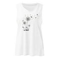thumbnail image 3 of V Neck Tank Tops for Women Dandelion Print Sleeveless Shirts Spread Kindness Graphic Tees Casual Loose Fit Tunic Tops, 3 of 3
