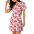 thumbnail image 2 of Disketp Cute Watermelon para Camisón Corto de Manga Corta para Mujeres, Camisón Cómodo con Escote Redondo, Bonito y Confortable, 2 of 6