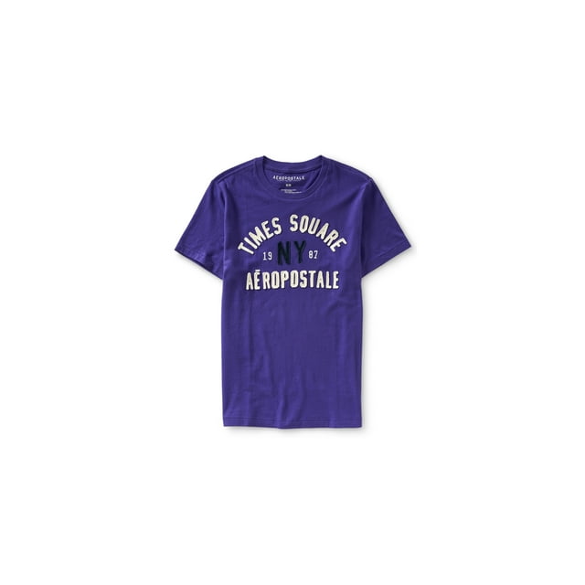 Aeropostale - Camiseta con adornos de Times Square para hombre, color morado, extragrande Aeropostale Camiseta adornada