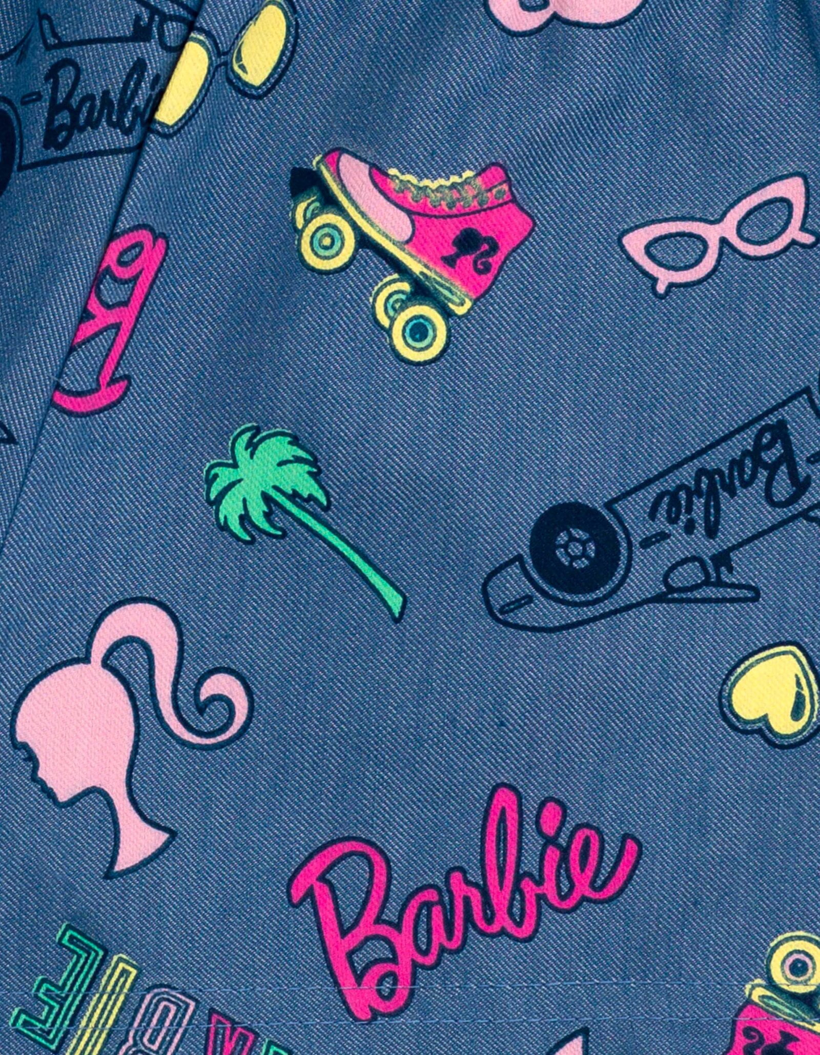 Barbie T-Shirt and Chambray Shorts Outfit Set Logo Toddler to Big Kid