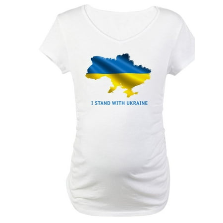

CafePress - I Stand With Ukraine Flag Ukrain Maternity T Shirt - Cotton Maternity T-shirt Cute & Funny Pregnancy Tee
