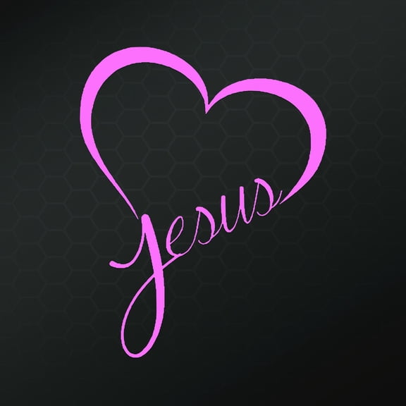 mr.ci jesus heart vinyl decal sticker|cars trucks vans walls laptops (white, 5.5")