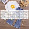 thumbnail image 3 of mgoYE Toddler Girl Outfit Long Sleeve Sweatshirt Top Bell Botton Flare Pants Set Fall Clothes, 3 of 9