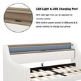 thumbnail image 4 of Bellemave Upholstered Plywood And PU Leather Durable Twin Daybed with Storage Drawers White, 4 of 11