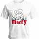 thumbnail image 1 of Camisetas gráficas informales de manga corta para hombre con texto "Feliz Navidad, Papá Noel", 1 of 8