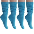 thumbnail image 5 of M.O.S Women's Slouch Socks Extra Heavy Long, Size 5–10, 1 Pair – Turquoise, 5 of 18