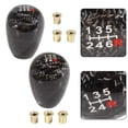 thumbnail image 5 of Black Racing Aluminum Carbon Fiber Manual Mt Gear Shift Shifter Knob 5/6 Speed, 5 of 7