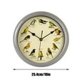 thumbnail image 2 of 2025 & CISIL - 10 Inch Round Wall Clock On Time Clock Bird Sings Wall Clock Christmas With Music, 2 of 4